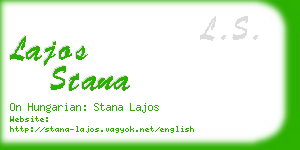 lajos stana business card